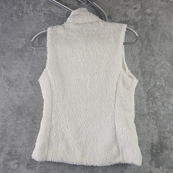 Patagonia Vest Women Small Birch White Los Gatos Sherpa Fleece Full Zip Logo NWT - Picture 2 of 8